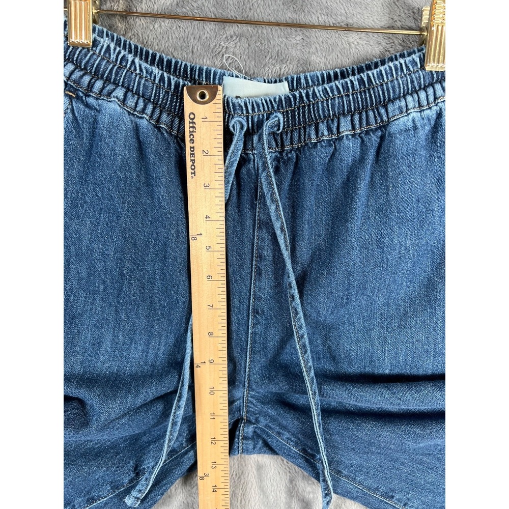 Boden Pull On Denim Pants Trousers Womens Sz 0 24x30 Wide Leg Drawstring - Picture 4 of 9